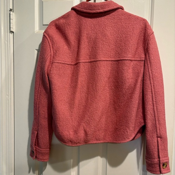 Levi’s cropped shaket jacket pink wool blend sz S - Picture 4 of 8